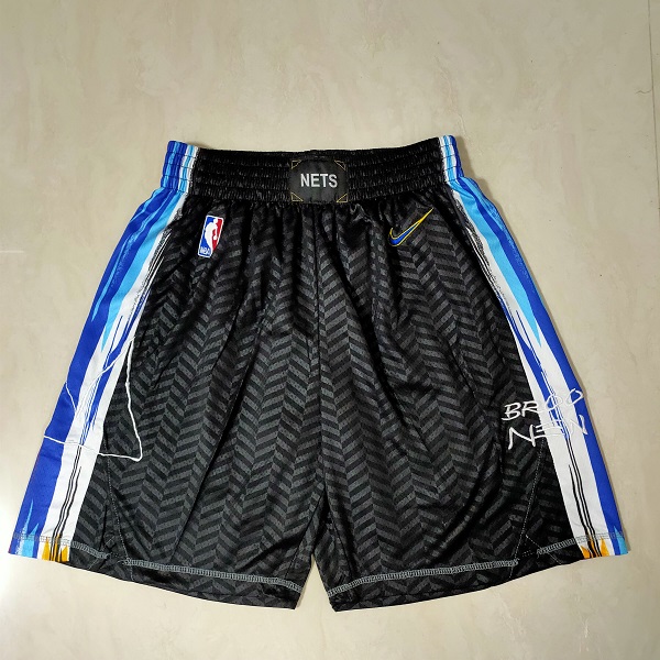 Men NBA Brooklyn Nets Black Shorts 0416->brooklyn nets->NBA Jersey